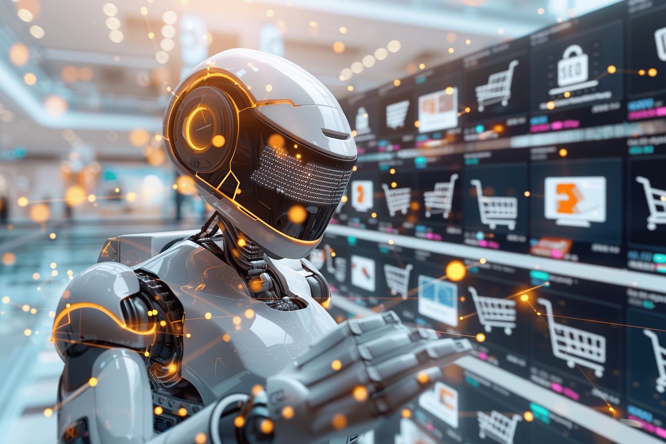 IA et SEO pour les sites e-commerce : Stratégies spécifiques pour optimiser le référencement des sites de commerce électronique grâce à l'IA.